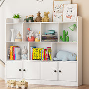4-Tier Kids Bookshelf Storage Organizer with 11 Cubbies