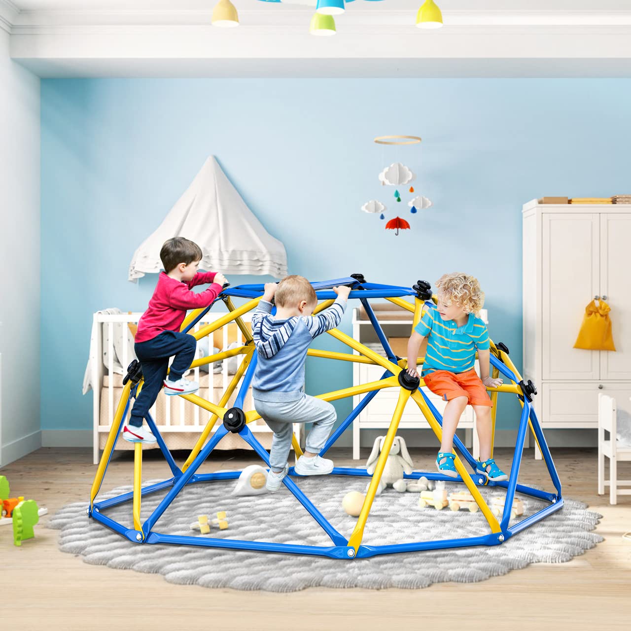 6FT Geometric Dome Climber with Safety Grips