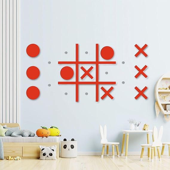 Tic Tac Toe Wall-Mount Game,Game Room Decor,Hallway Decor