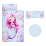 Mat Portable Slumber Bags with Removable Pillow and Blanket for Girls