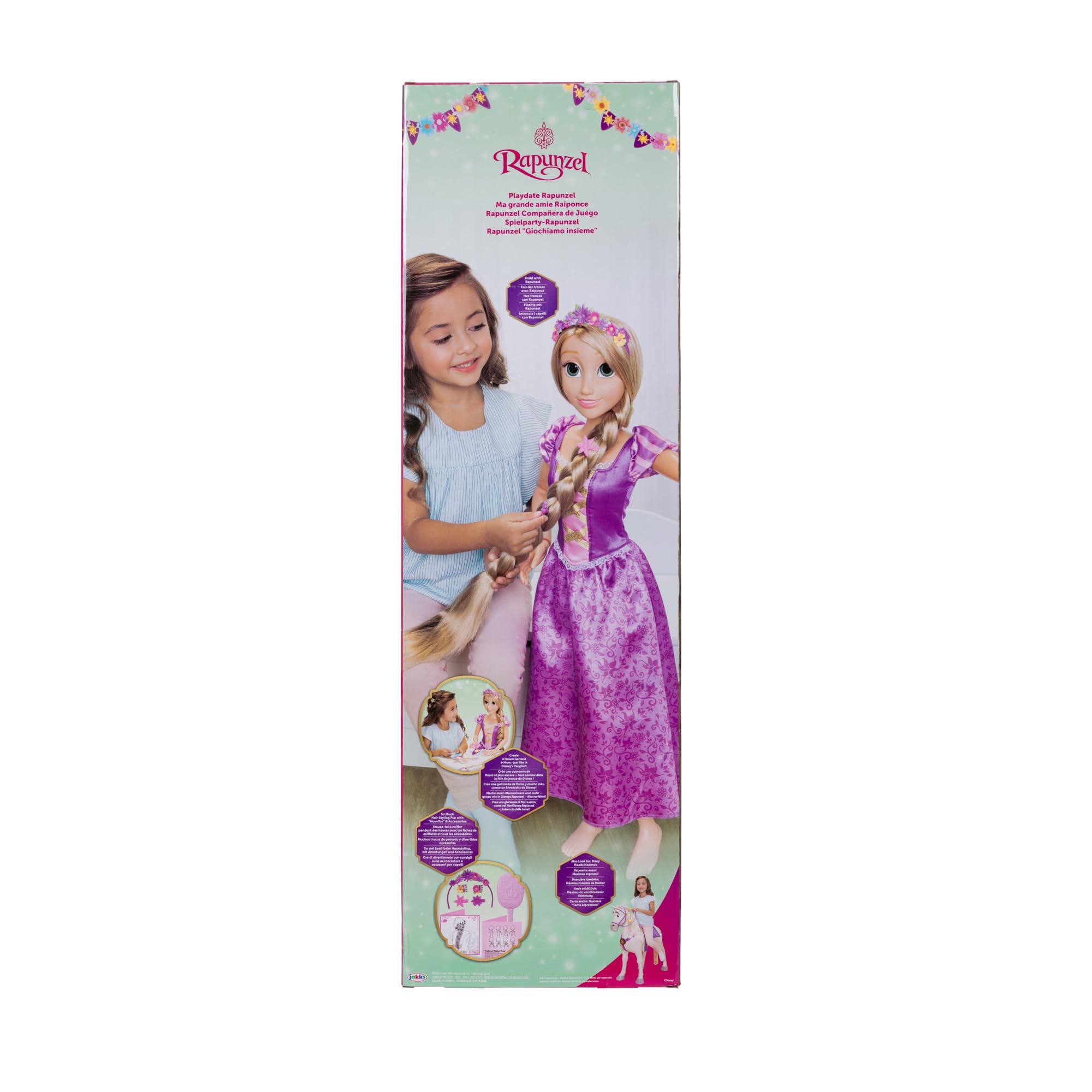 Princess Rapunzel Doll Playdate 32” Tall & Poseable, My Size Articulated Doll in Purple Dress