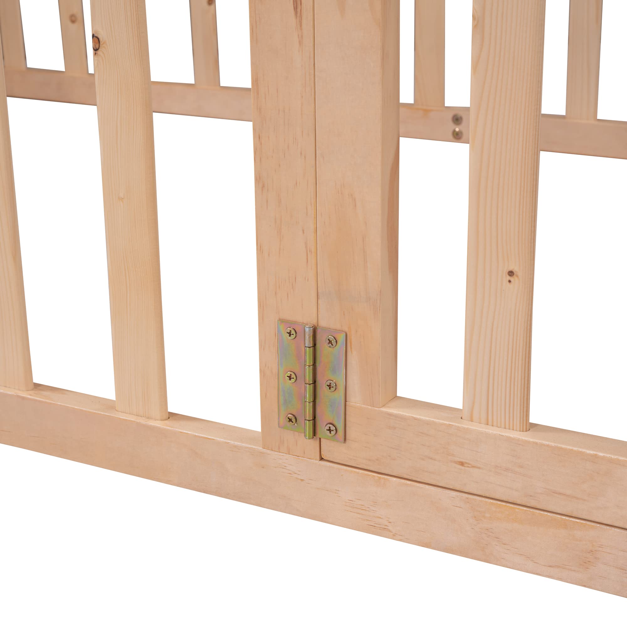 Queen Floor Bed with Fence and Door