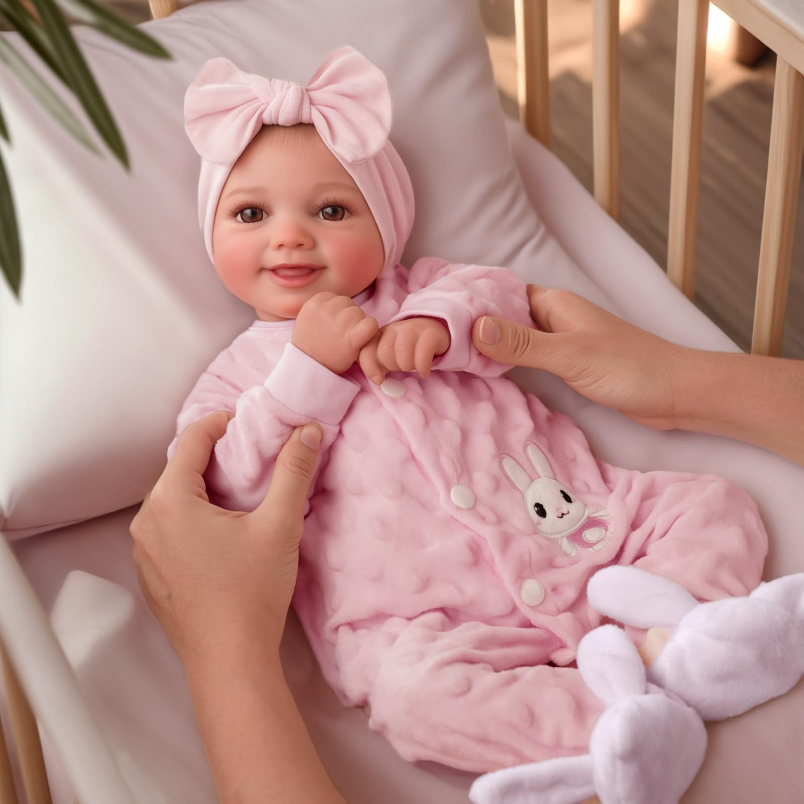 Reborn Baby Dolls Sunny - 17Inch Cute Soft Vinyl Realistic Baby Doll