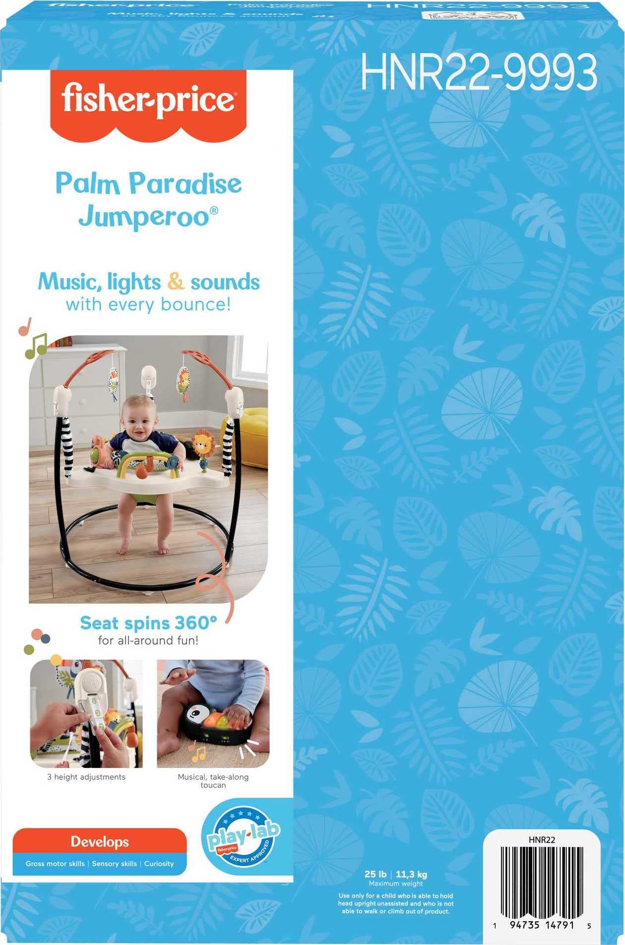 Palm Paradise Jumperoo Activity Center with Music and Lights