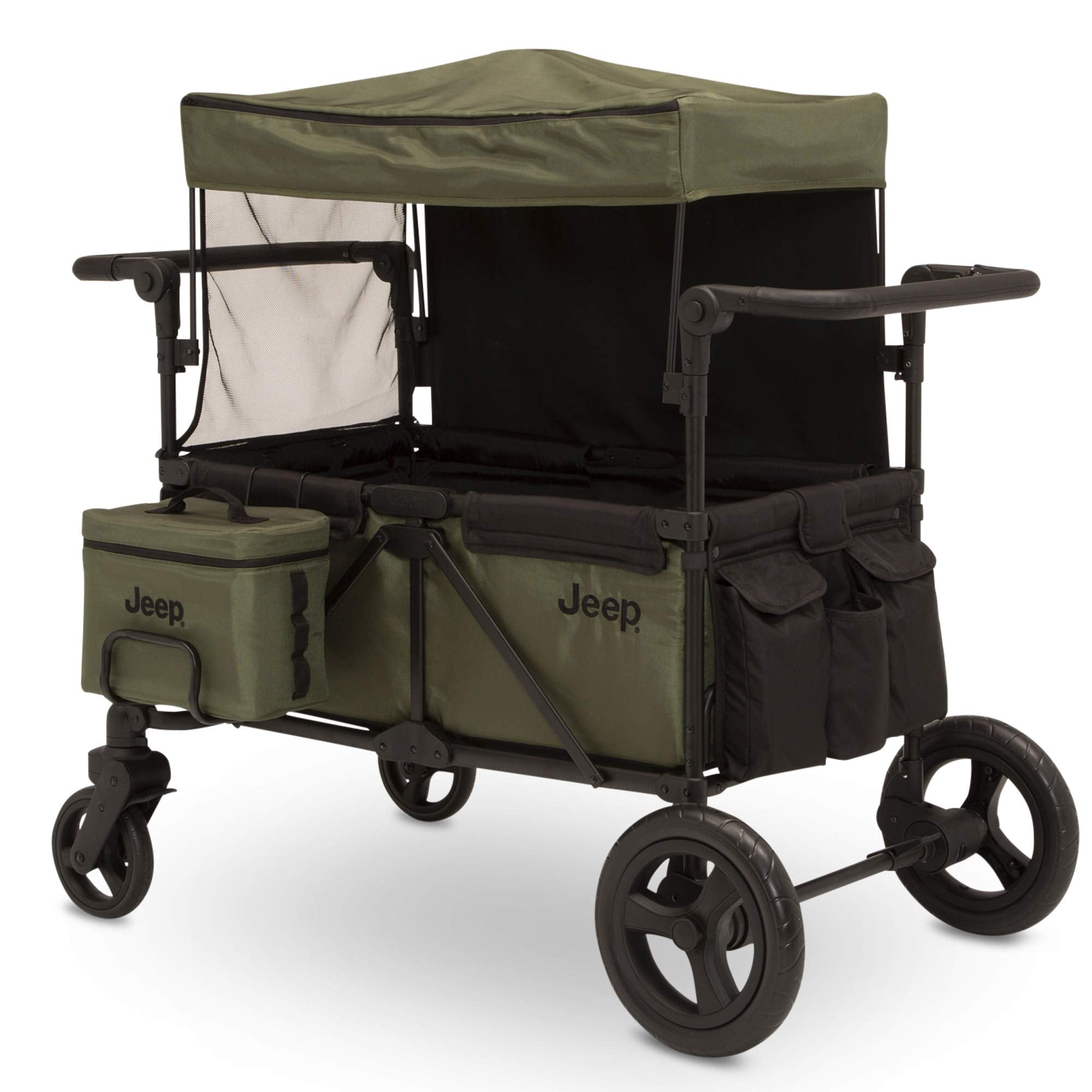 Jeep Deluxe Wrangler Stroller Wagon with Cooler Bag and Parent Organizer