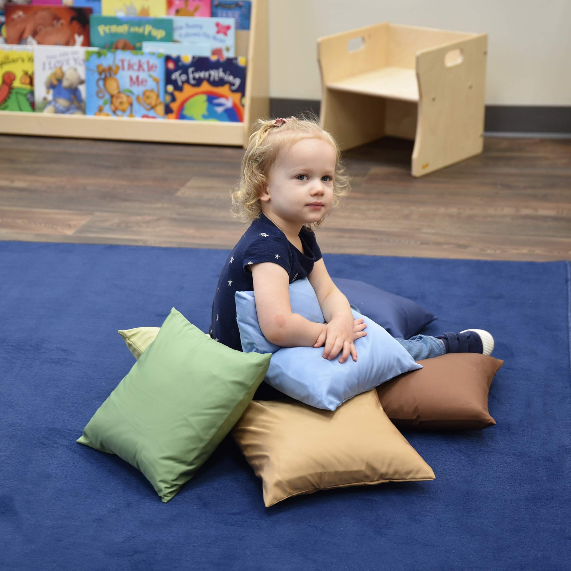 12" Cozy Pillow Set of 6, Flexible Seating for Preschools, Daycares