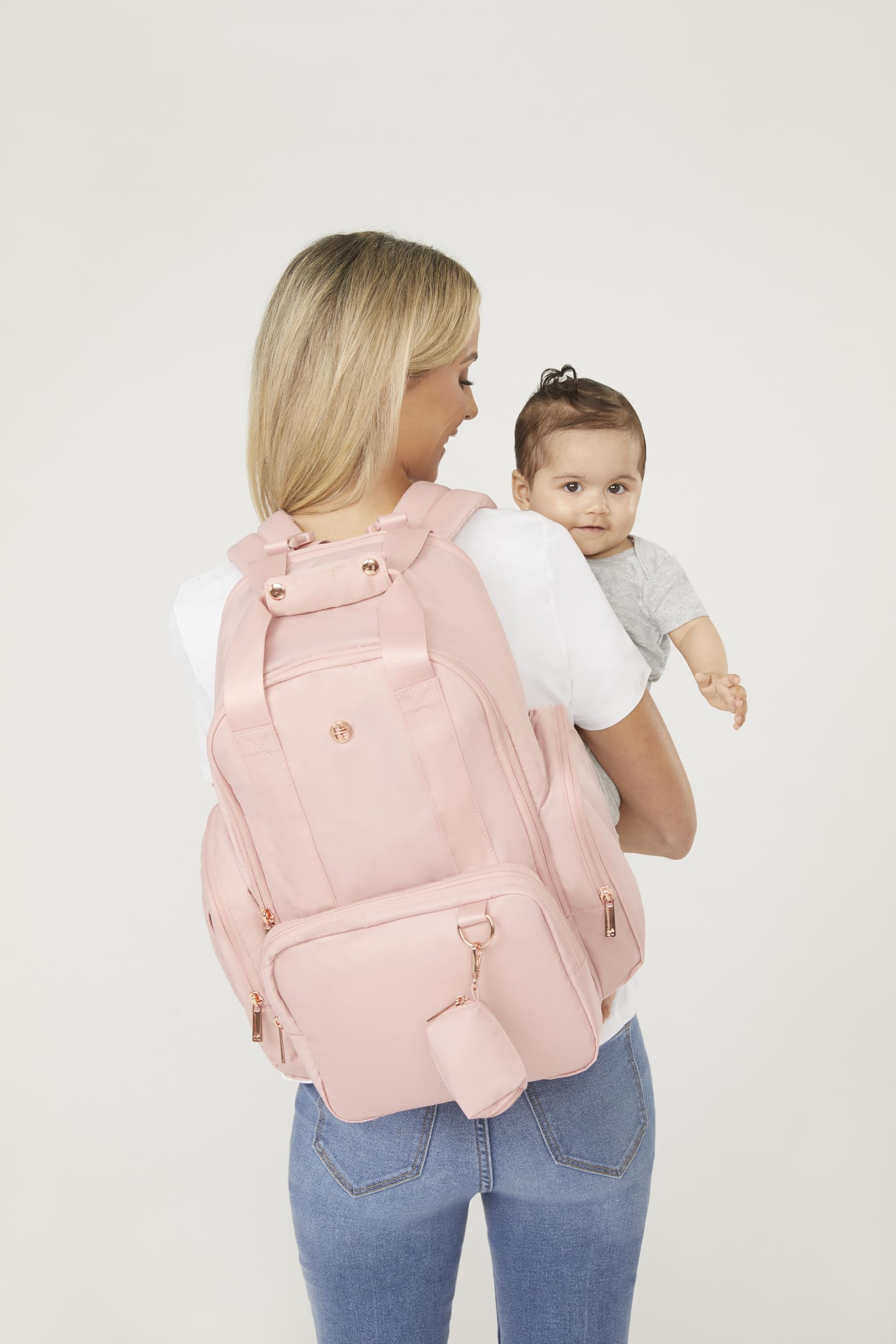 Signature Hug Pack Diaper Backpack, Bridal Rose, O/S