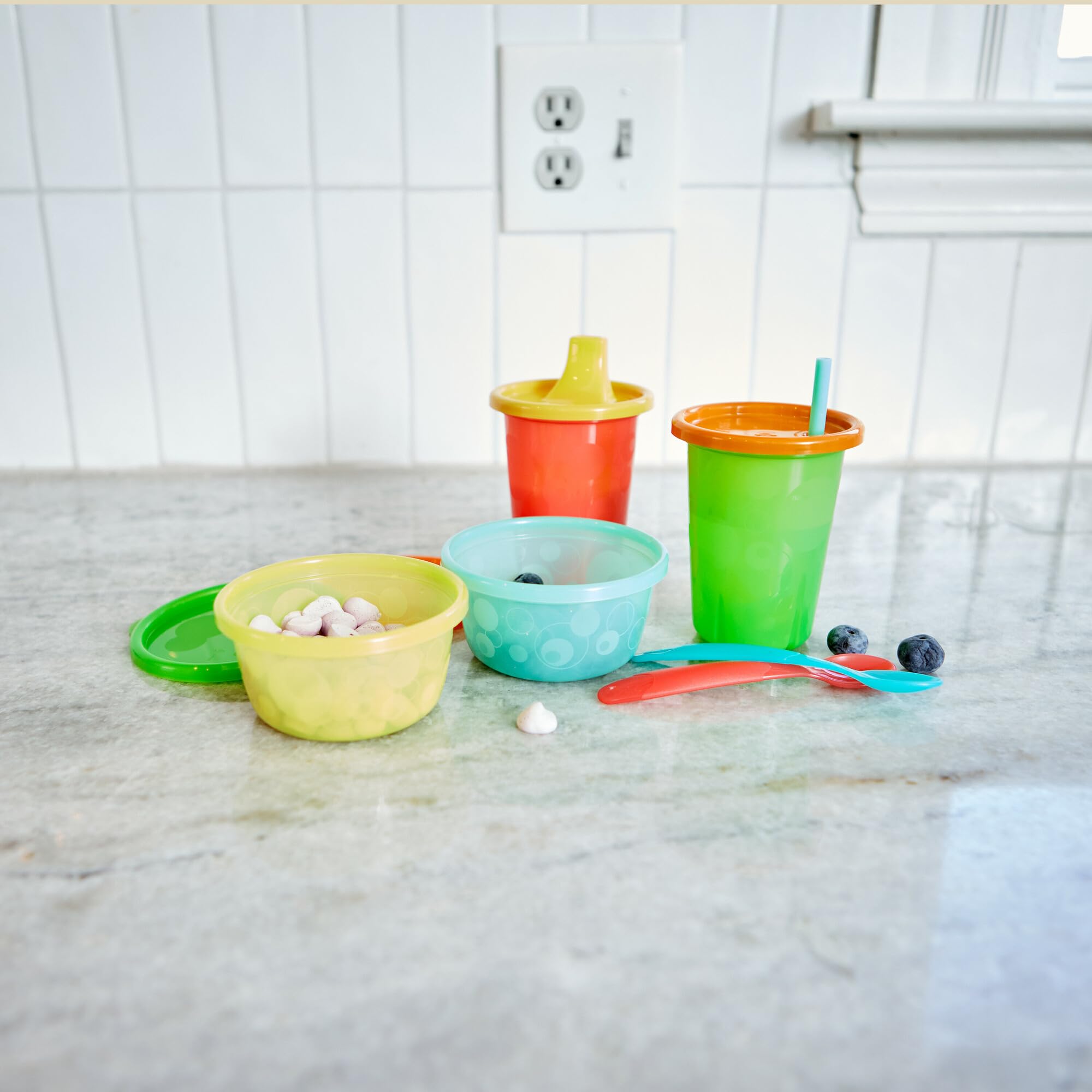 Years Take & Toss Spill Proof Sippy Cups - Rainbow Party Pack