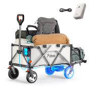 Electric Utility Wagon Cart, 200L Capacity, 300 lbs Load, Foldable Heavy-Duty Design