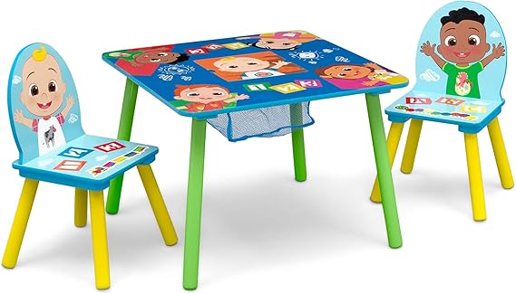 Bluey Kids Table and Chair Set with Storage (2 Chairs Included)