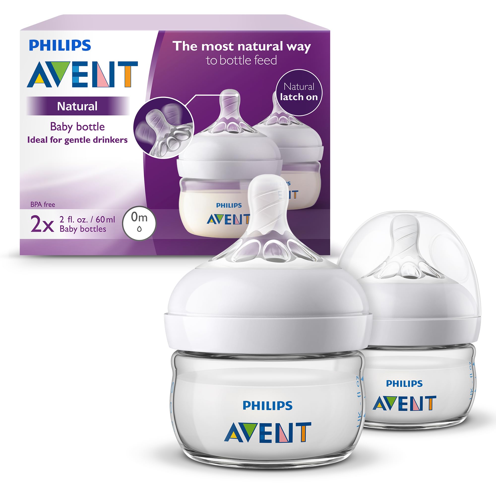 Philips Avent Natural Baby Bottles, with First Flow Nipple