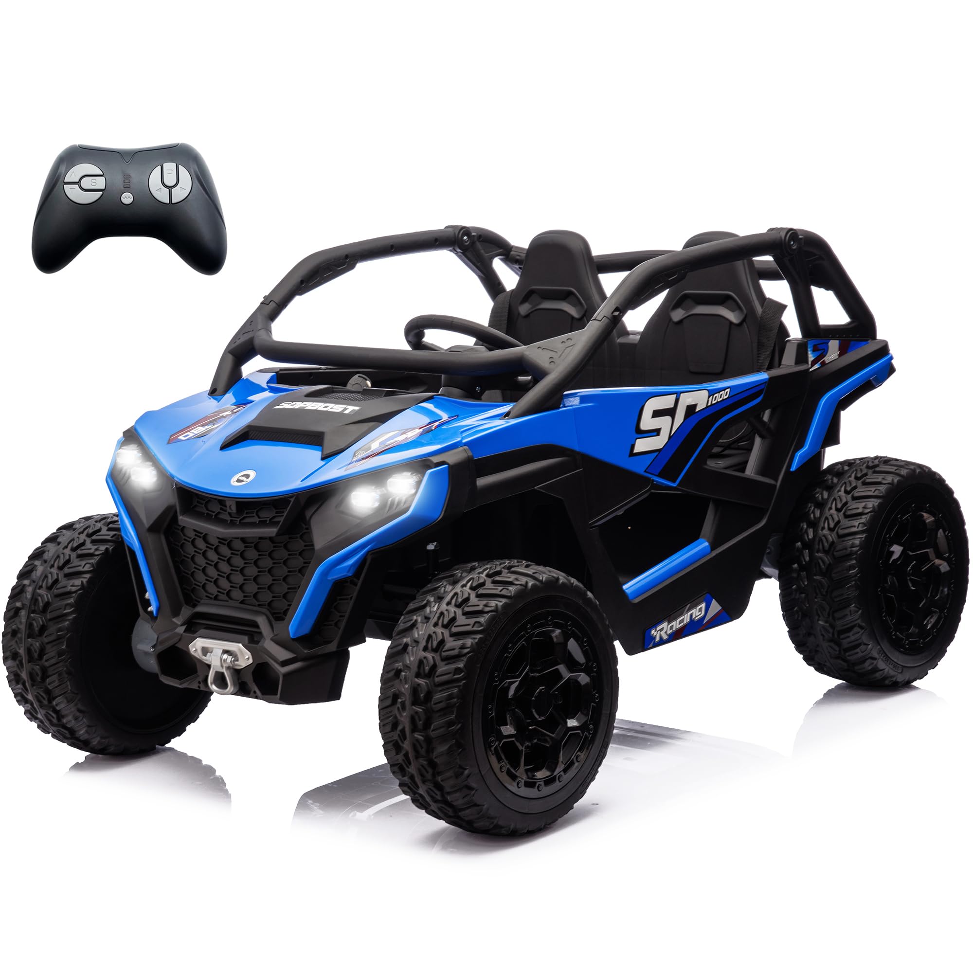 24V Kids Electric UTV Ride-On Car 2 Seater with Remote Control