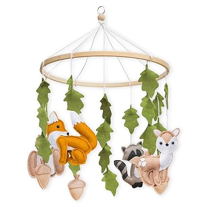 Baby Mobile for Crib - Forest Animal Nursery Mobiles - Gender Neutral Baby Nursery Decor