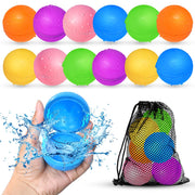 12Pcs Reusable Water Balloons, Pool Beach water Toys for Boys and Girls