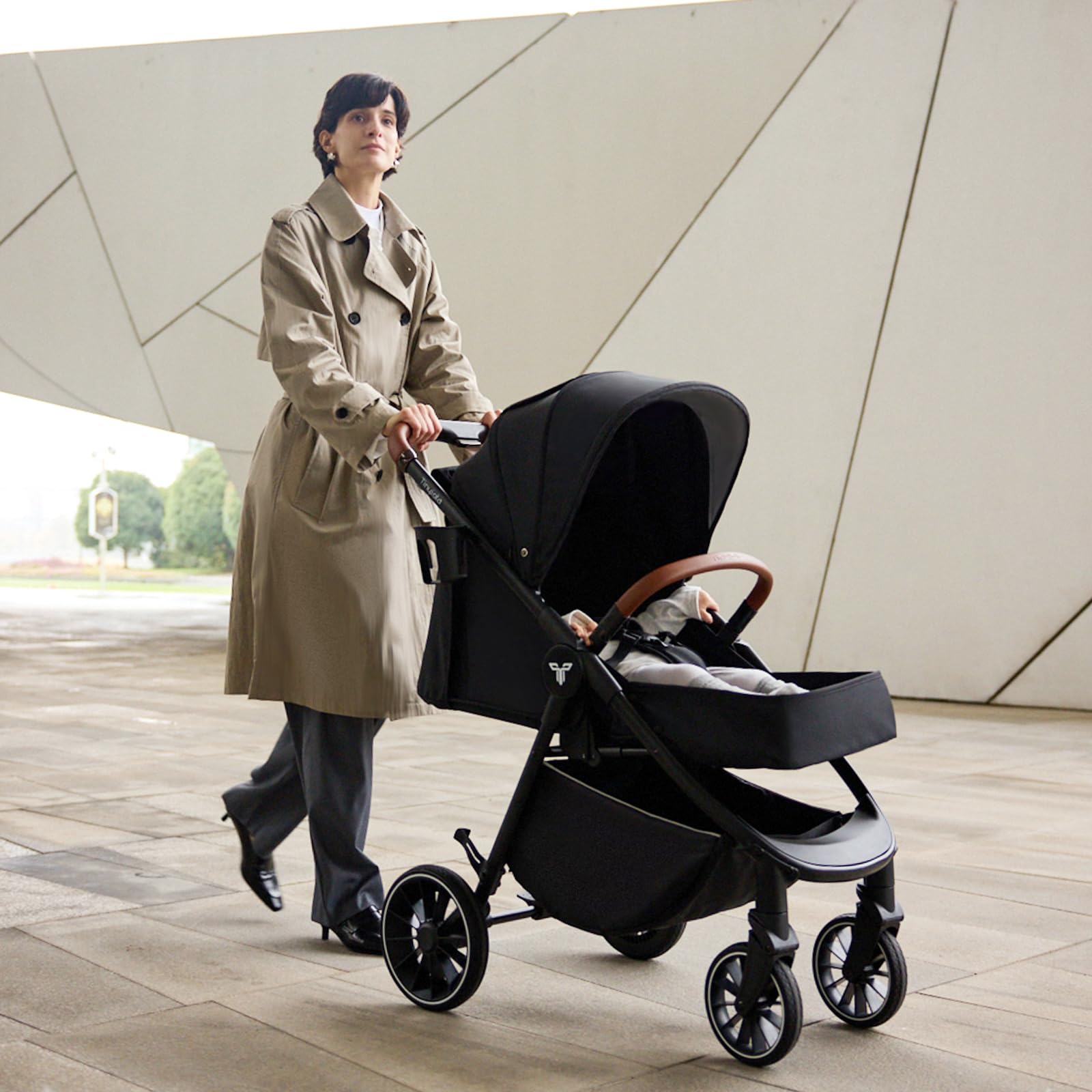 Stroller, Infant Stroller with Large UPF 50+ Canopy,Luxury Pram