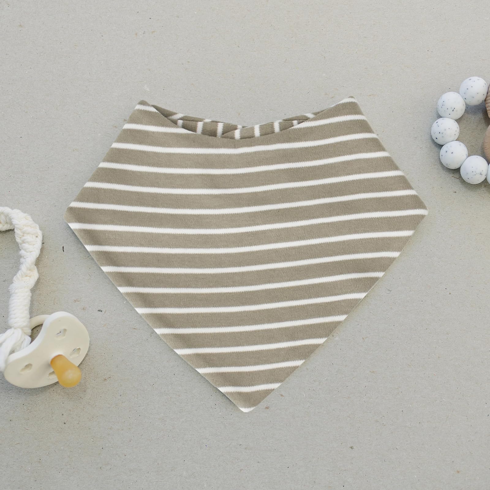 Merino Wool Baby Bibs - Highly Absorbent Bandana Bib with Cotton Outer Layer