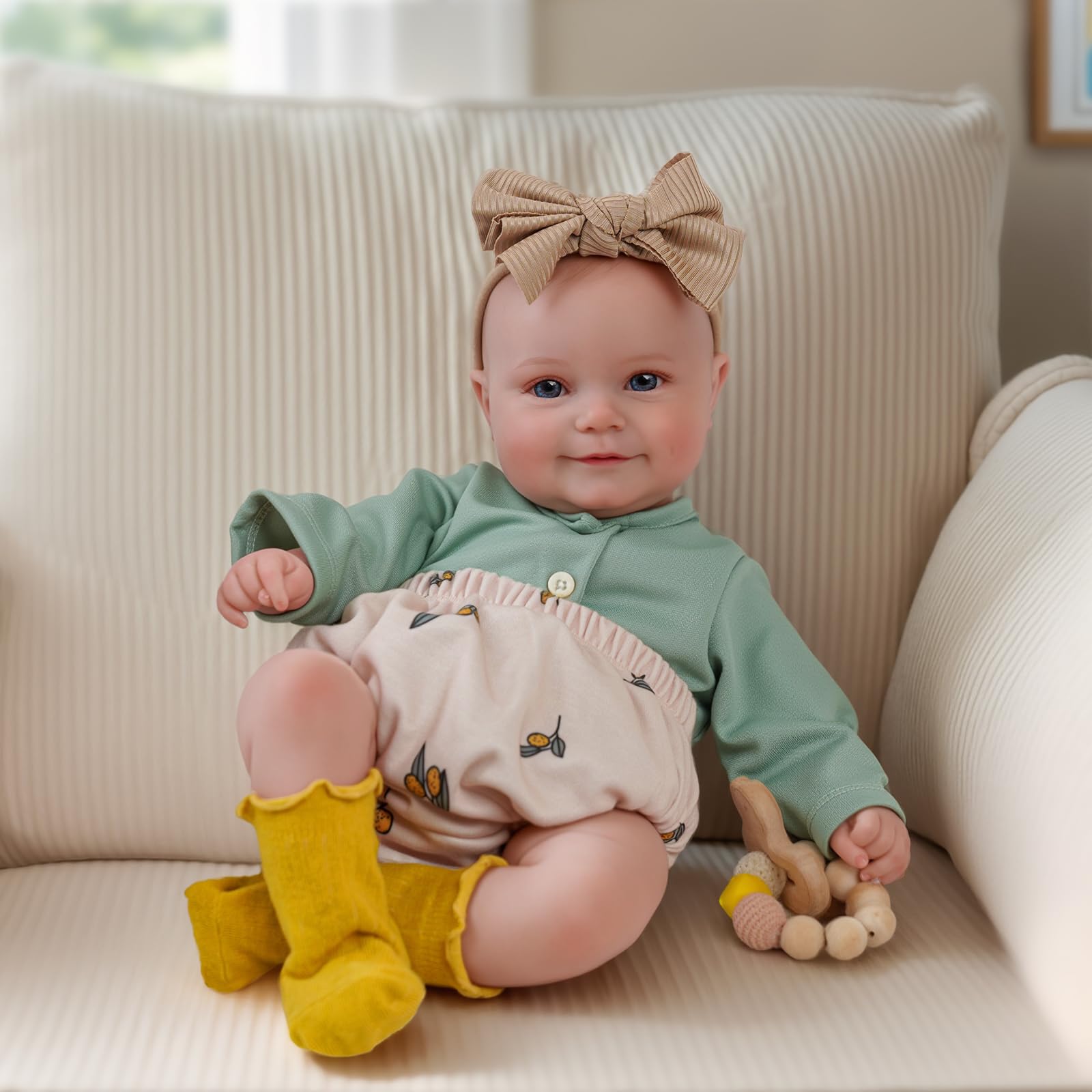 Reborn Baby Dolls, 20Inch Cute Soft Vinyl Realistic-Newborn Baby Doll Poseable