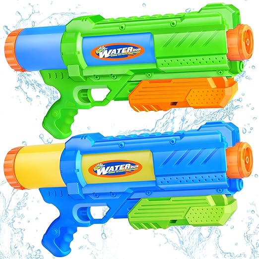Gun for Kids Adults: 2 Pack - 1200CC Water Toy Gun Super