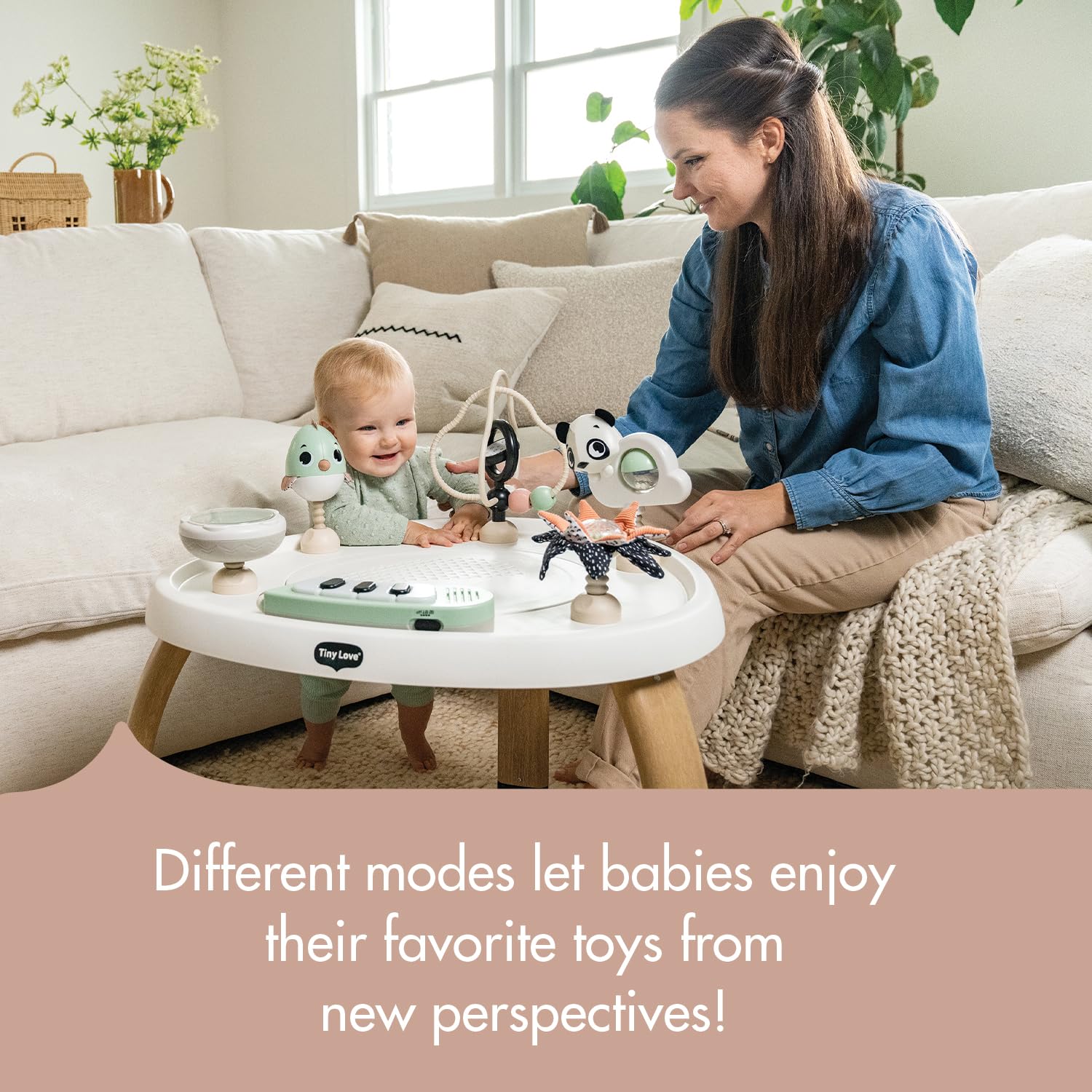5-in-1 Stationary Activity Center Black & White