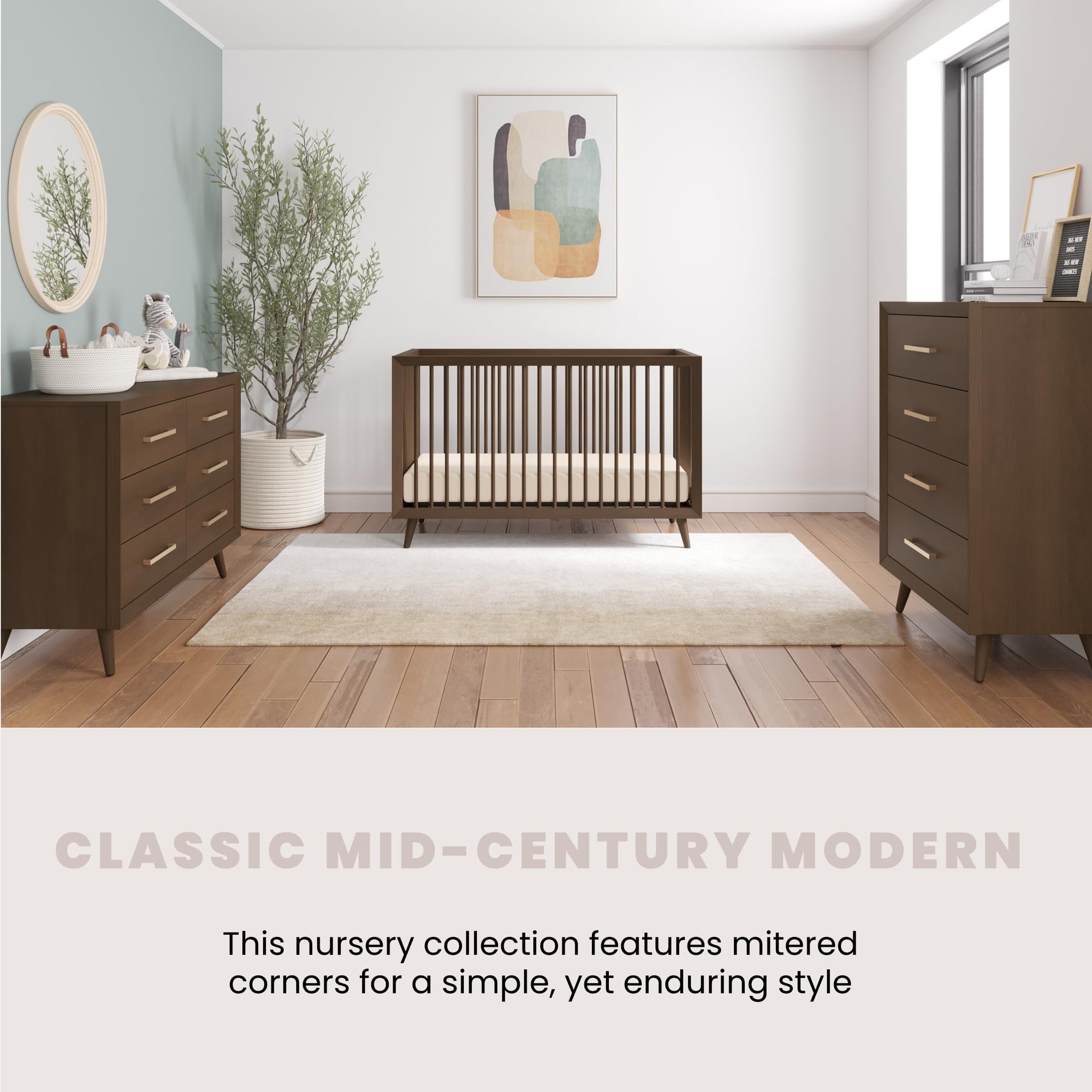 4-in-1 Convertible Crib with Adjustable Mattress Heights