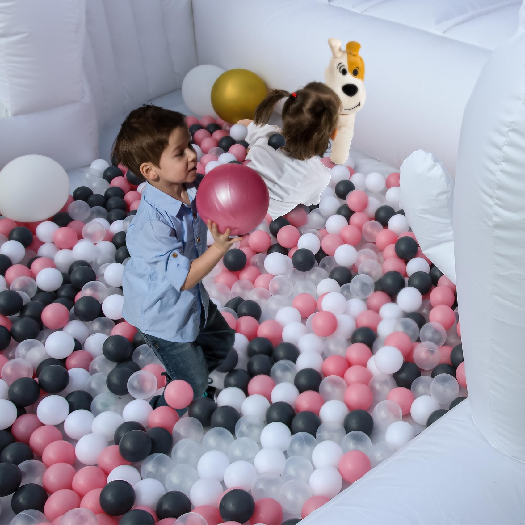 16FT Large Commercial White Inflatable Bounce House - Indoor Outdoor