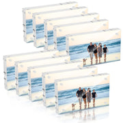 10 Pack 5x7 Acrylic Picture Frames, Clear Double Sided Magnetic Frameless Frames