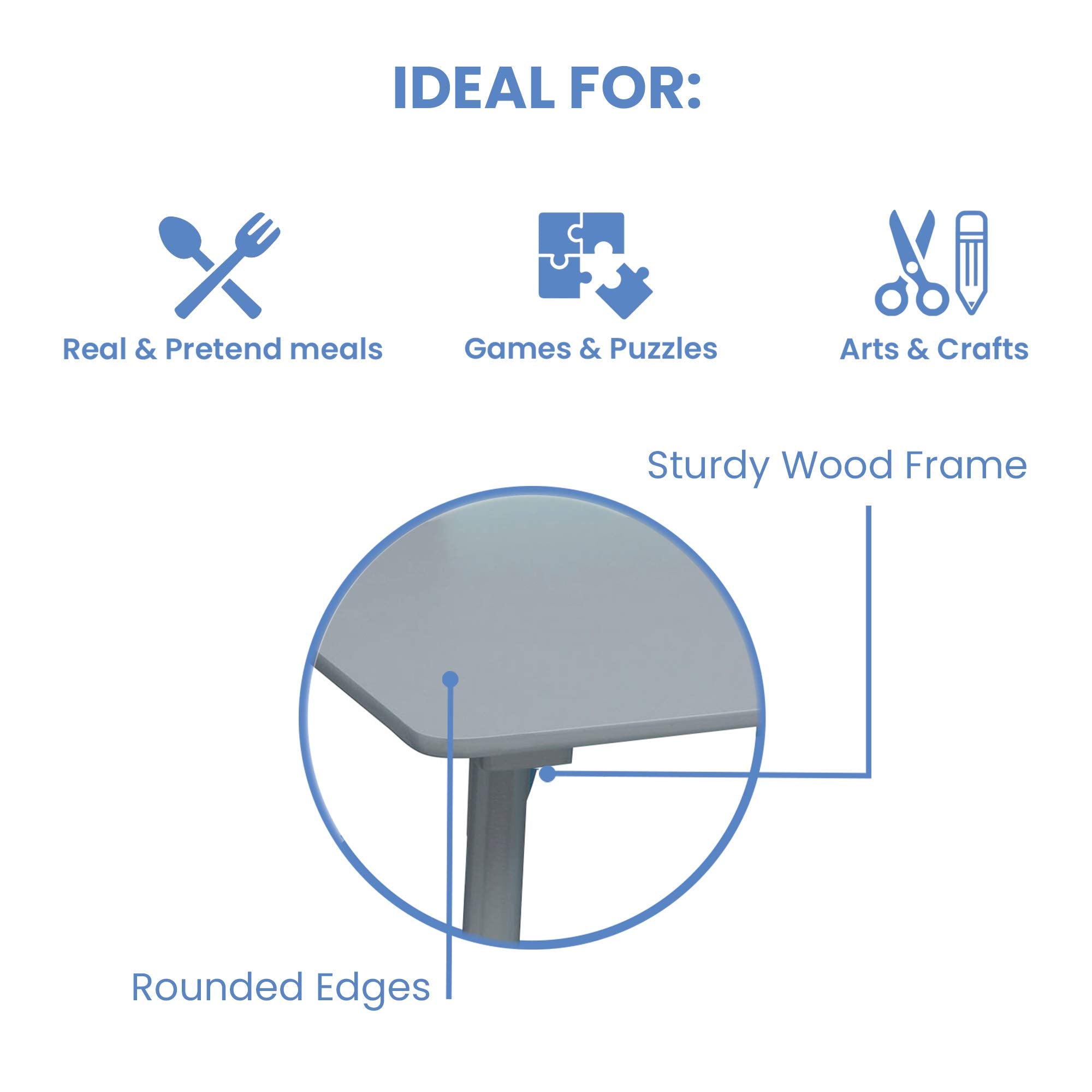 Kids Table and Chair Set with 4 Chairs