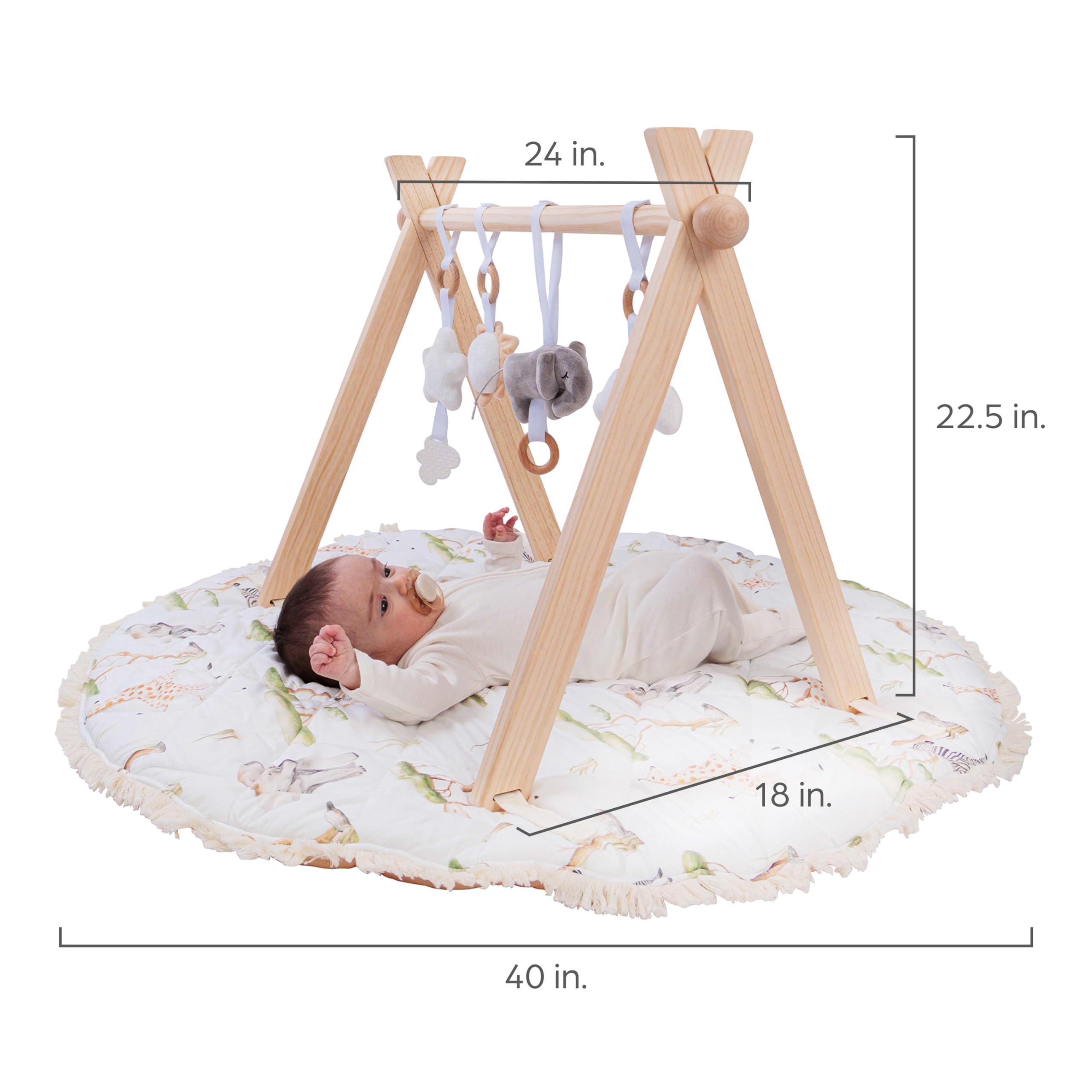 Baby Gym with Washable Play Mat | FSC-Certified Montessori