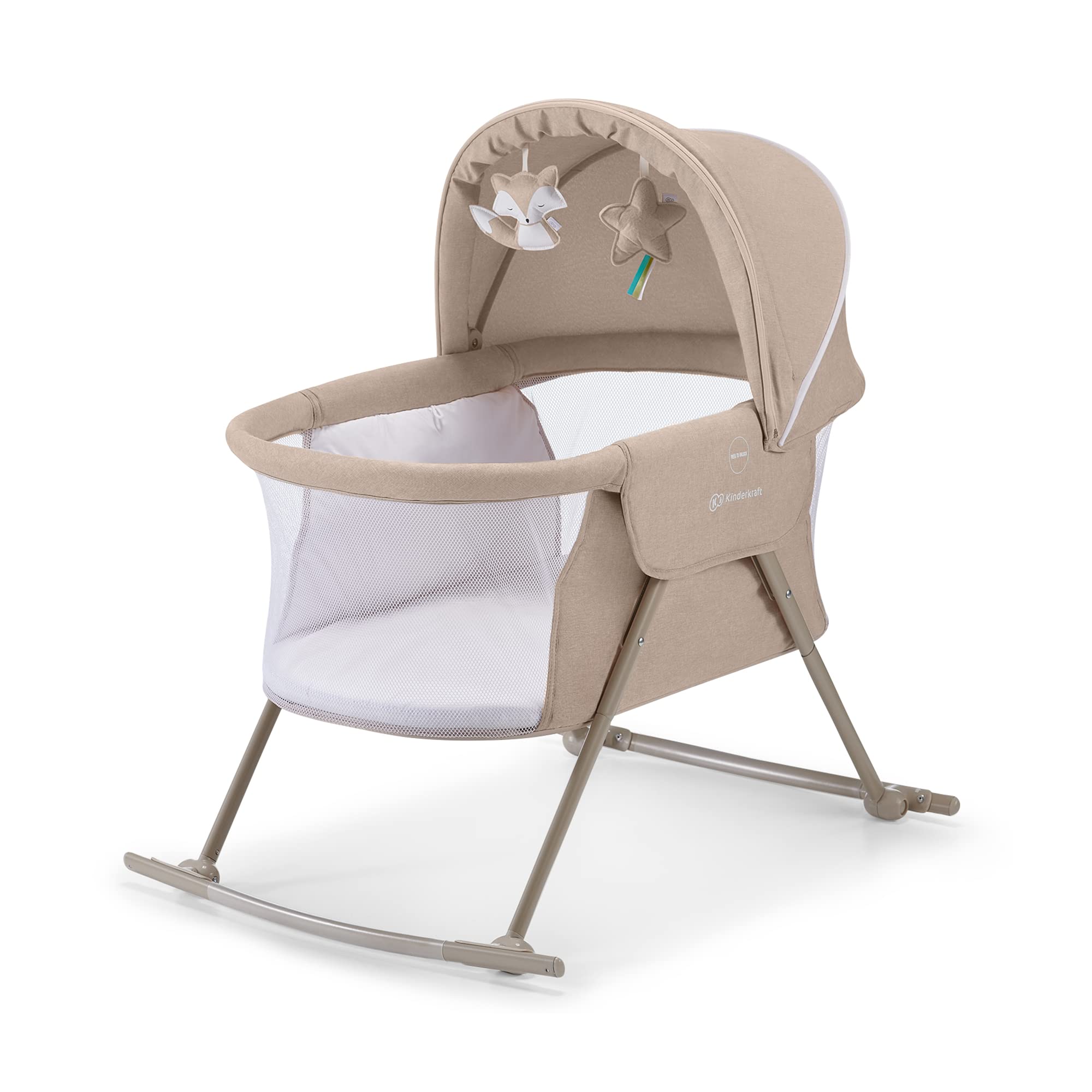 Travel Bassinet for Baby, Portable Folding Baby Bed with Built-in Mosquito