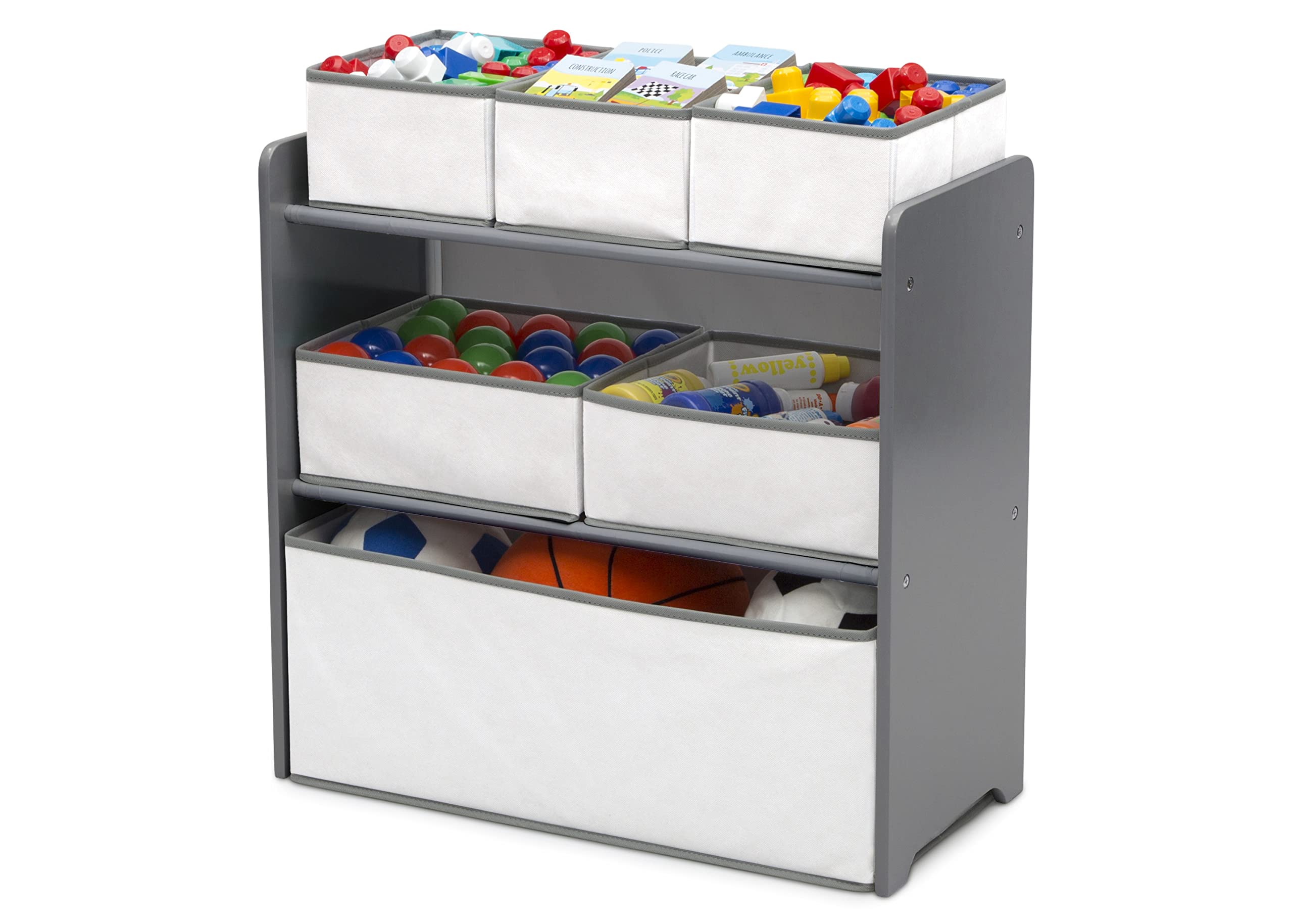 4-Piece Toddler Playroom Set with Table, Chairs & Toy Organizer