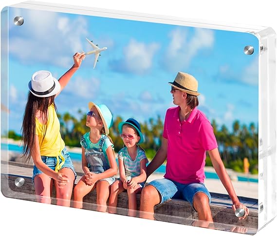 Acrylic Picture Frame, 4x6 Inch Acrylic Frames, 20mm Thicker Rounded Corners