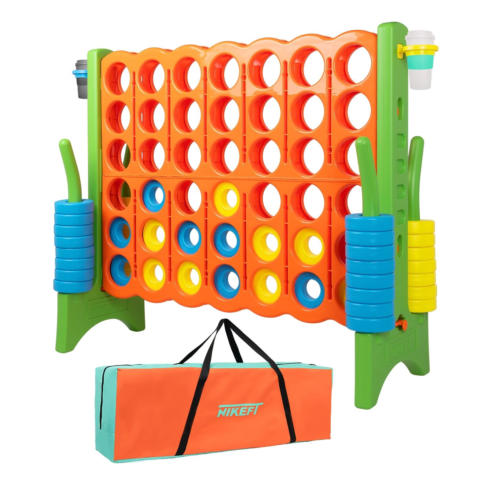 4 in a Row Connect Game+Waterproof Carry Bag,Included-4 ft X 3.5 ft Tall