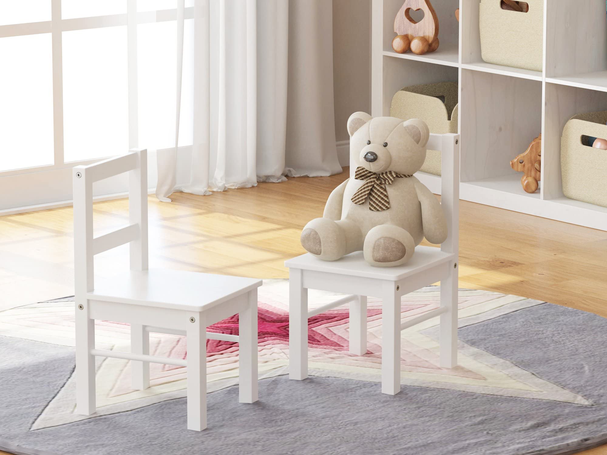 Wooden Kids Chair Set of 2 for Toddlers