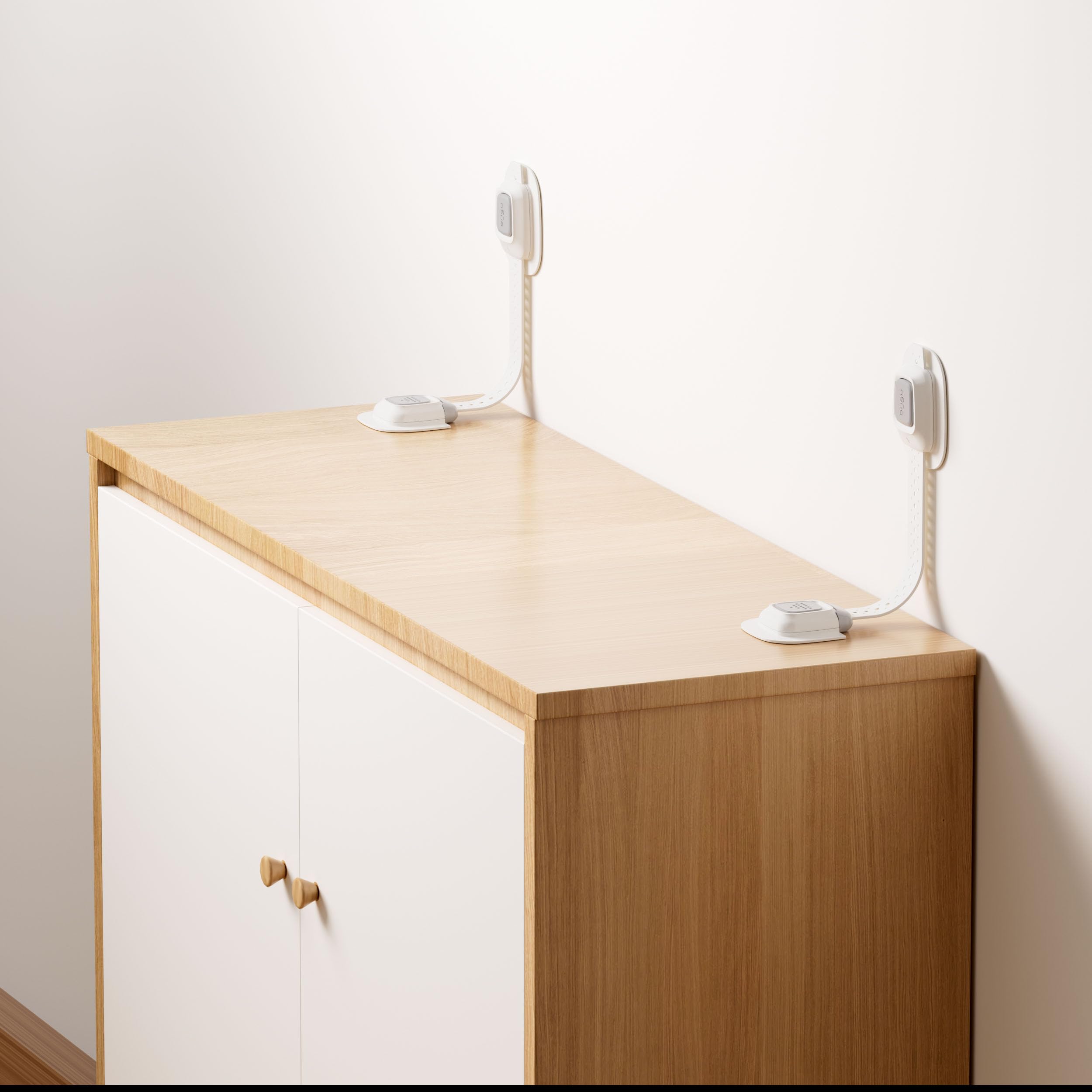 No Drill Furniture Anchor, Anti-tip and Adjustable Strap for Baby Proofing