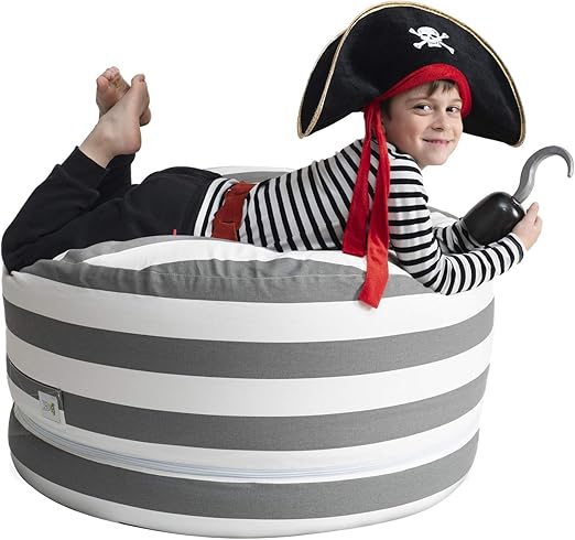 Sizes in 1 Stuffed Animal Storage Bean Bag Chair Cover for Kids