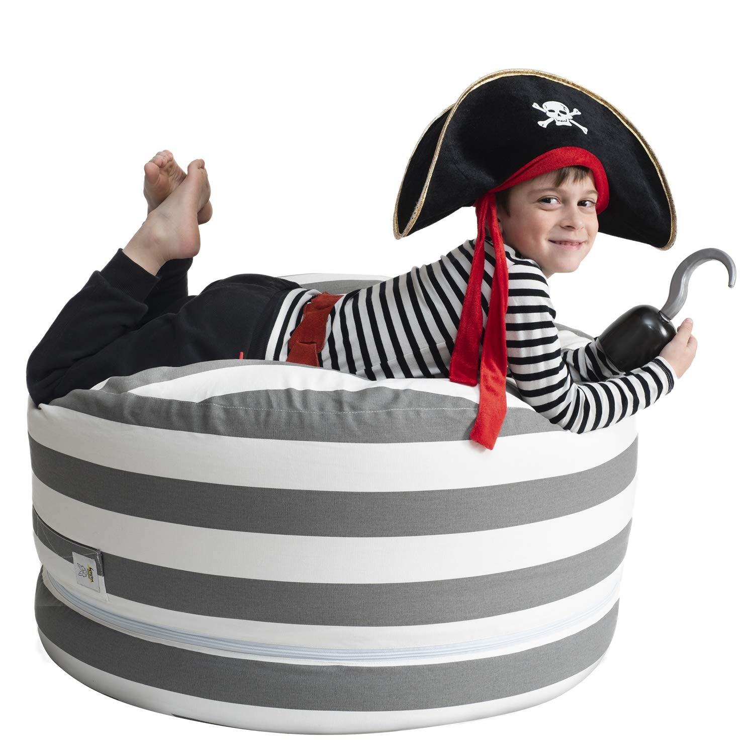 Sizes in 1 Stuffed Animal Storage Bean Bag Chair Cover for Kids