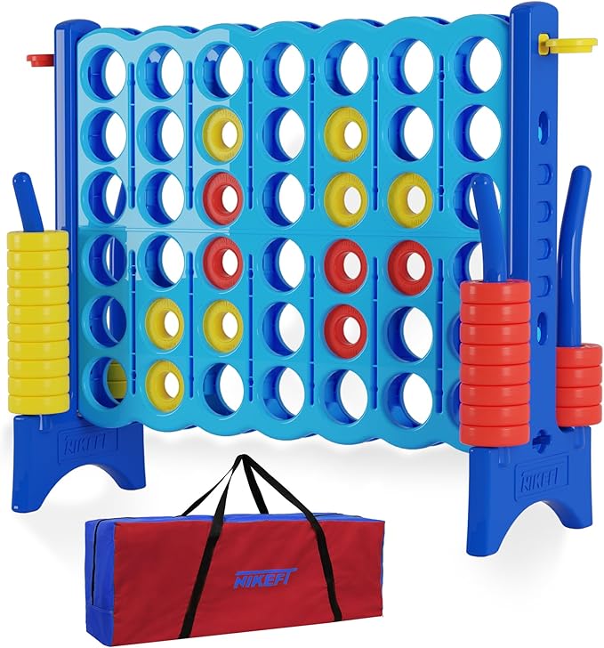 4 in a Row Connect Game+Waterproof Carry Bag,Included-4 ft X 3.5 ft Tall