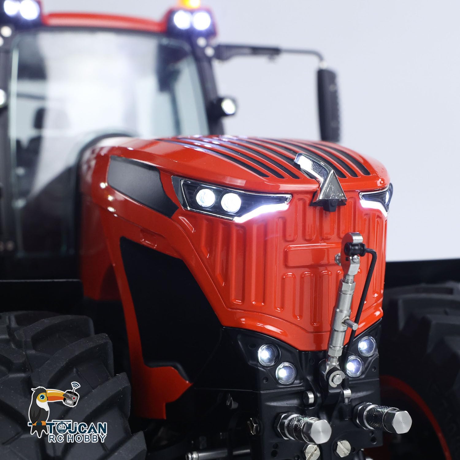 Metal 1/14 Hydraulic RC Tractor Model 4x4 Agricultural Vehicle Double Wheels