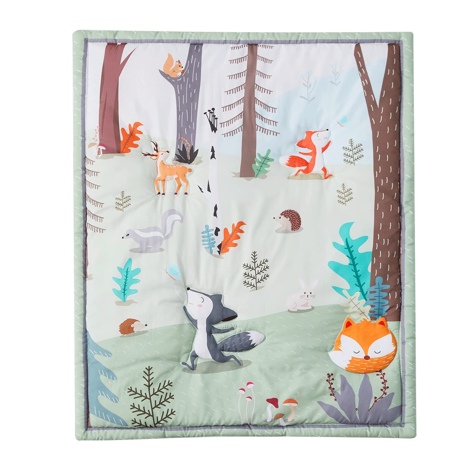 3-Piece Crib Bedding Set for Boys Girls, Soft Baby Bedding Set Including Blanket