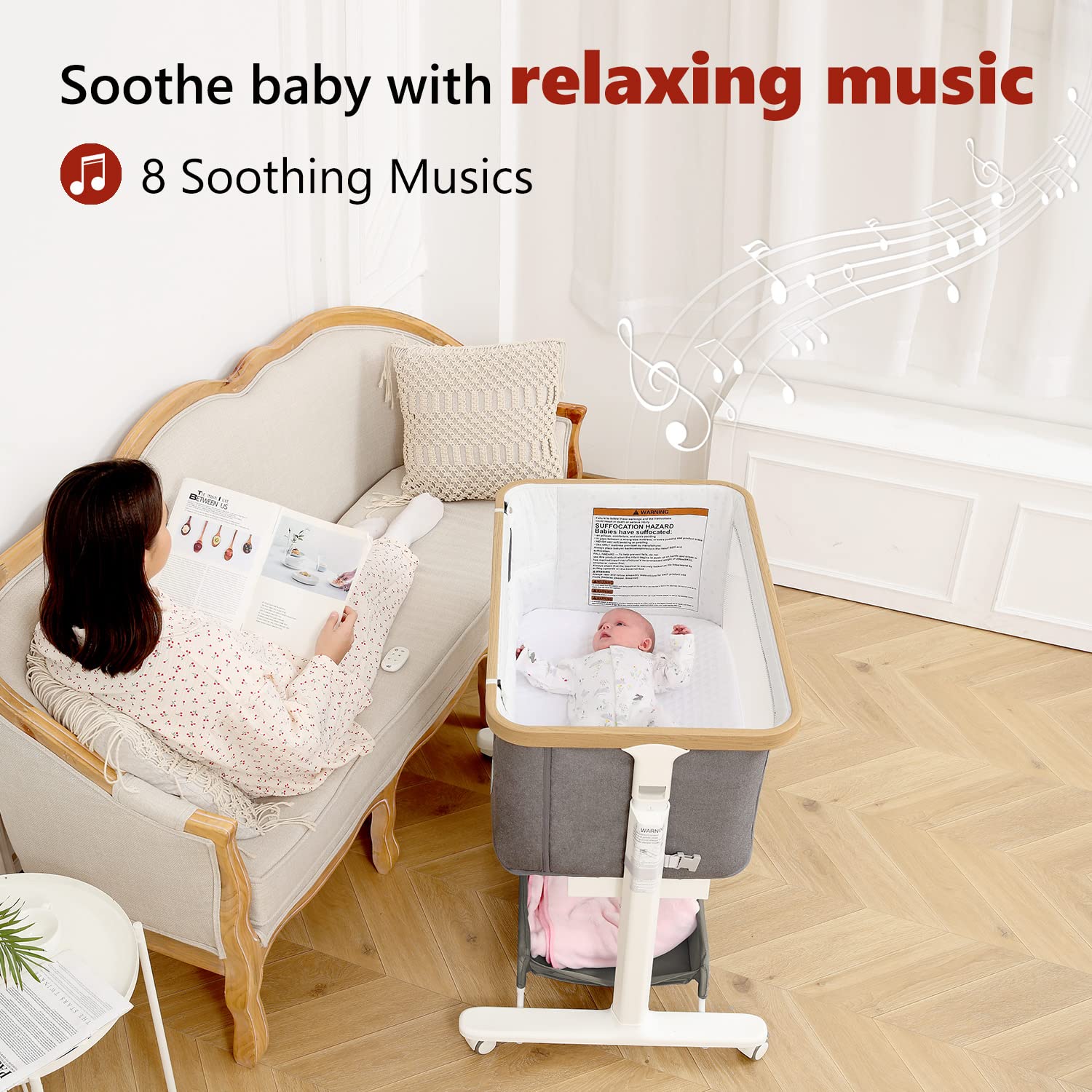 Electric Rocking Bassinet with Auto Motion and Music