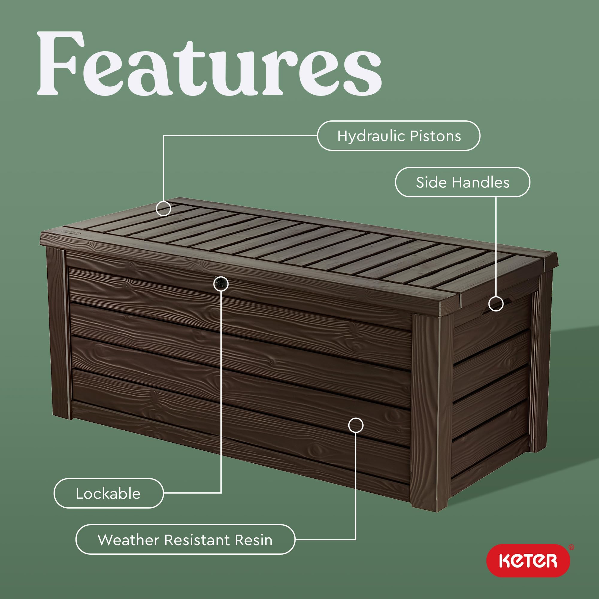 150 Gallon Outdoor Storage Deck Box with Bench Seat