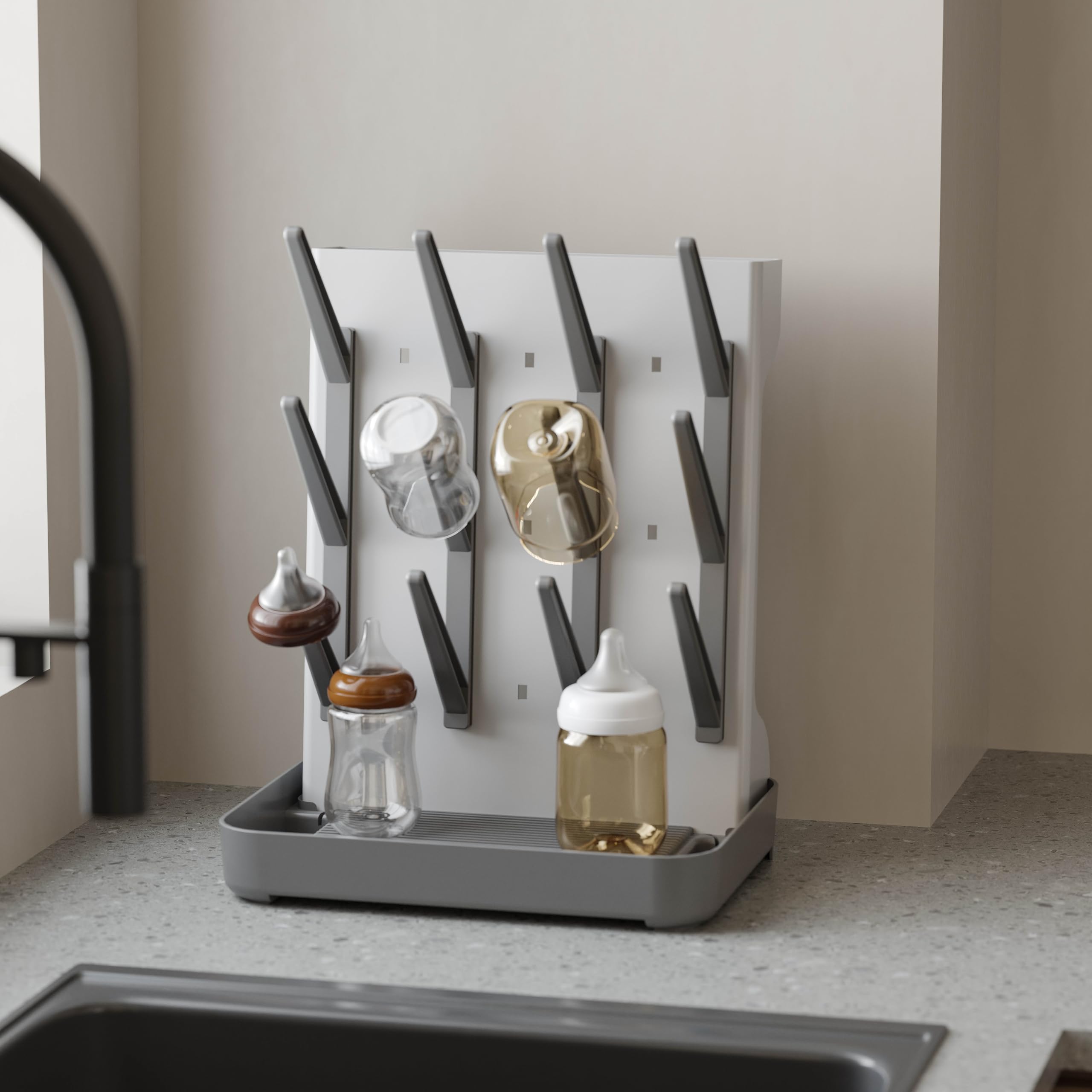 Baby Bottle Drying Rack,Large Vertical Drying Tower Bottle Rack Holder Space