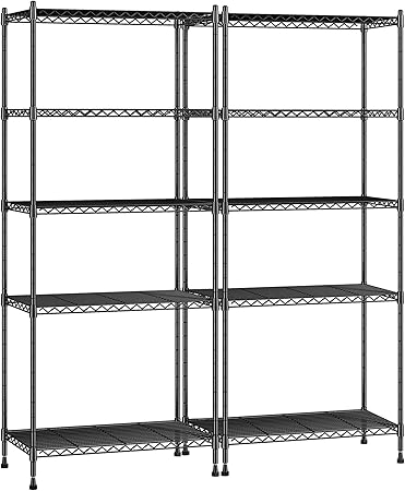 5 Tier Storage Shelves, Wire Shelving Unit