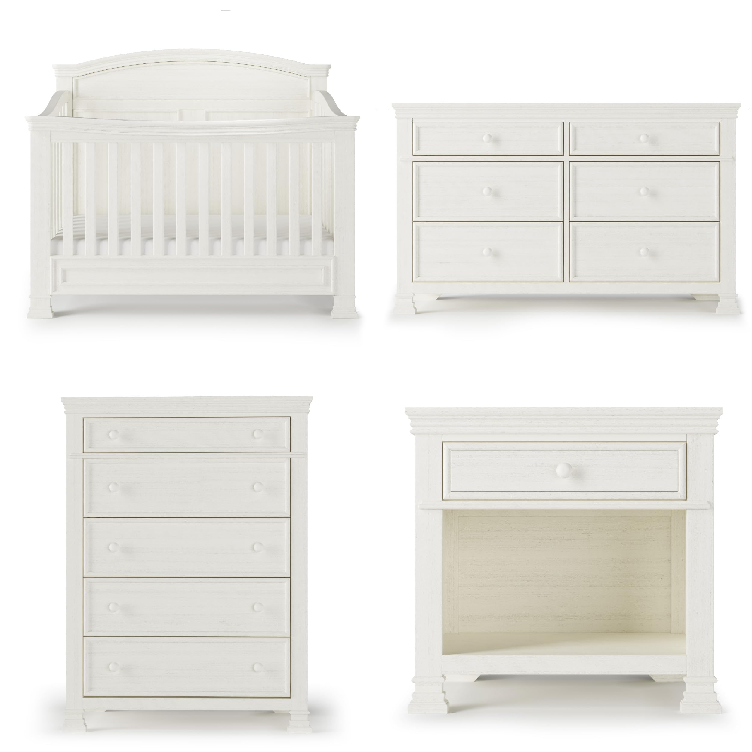 Westgate Crib, Double Dresser, Chest, and Nightstand Nursery Set