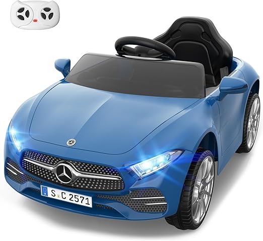 12V Kids Electric Car Remote Control Ride On Car Bluetooth USB Music Player 3.1MPH Max Speed Battery Powered Roadster Gift for Boys and Girls-White