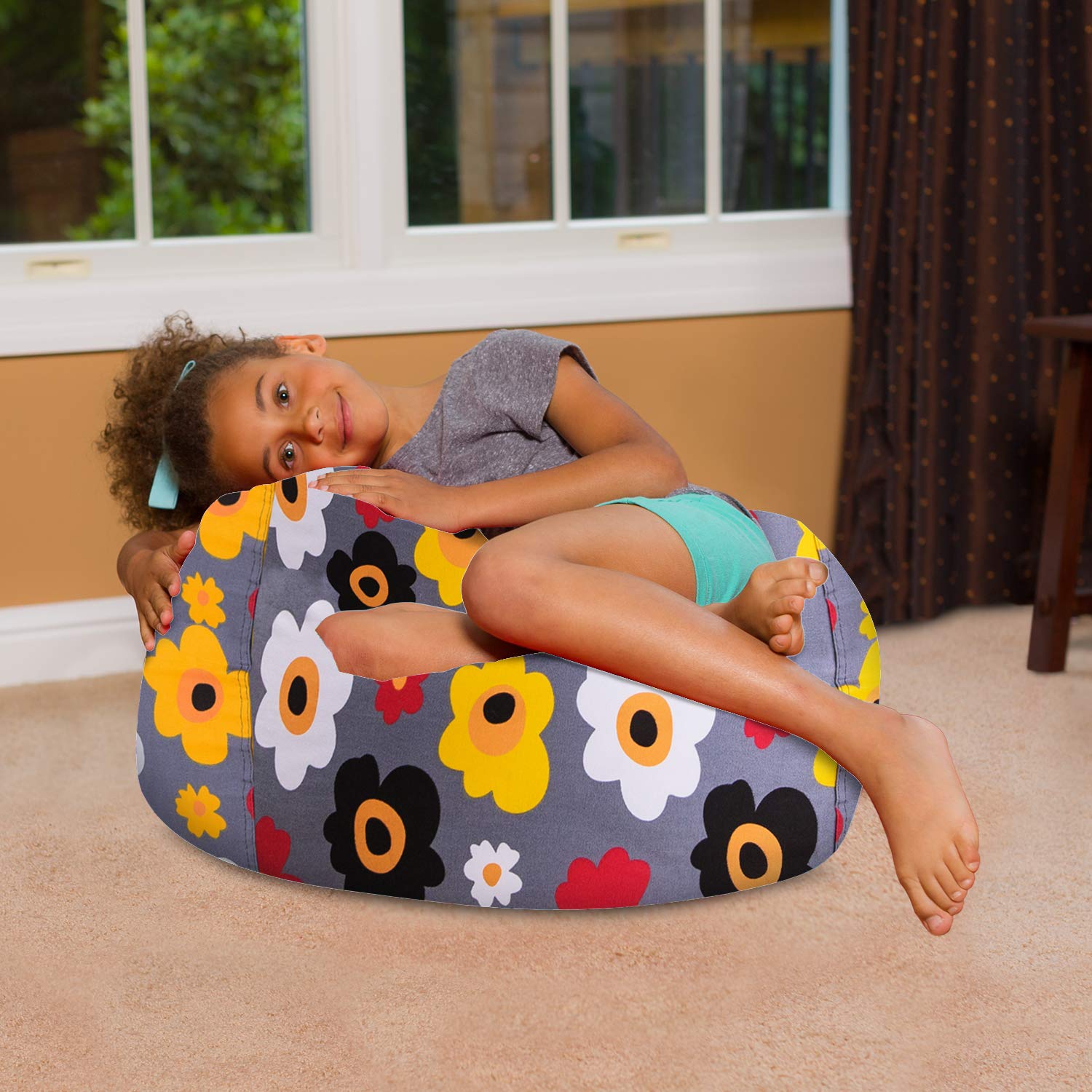 Bean Bag Chair for Kids, Teens, and Adults Includes Removable and Machine