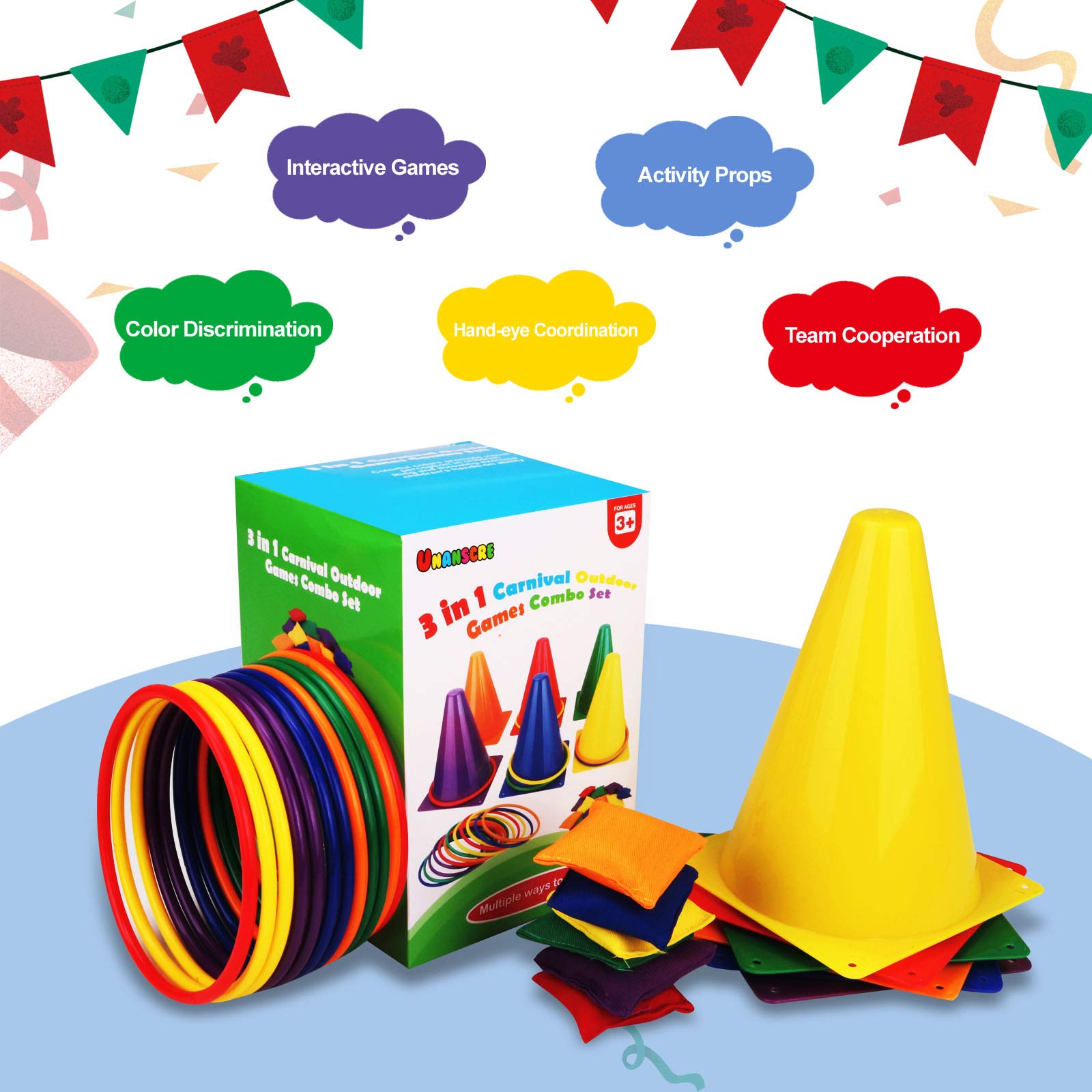 31PCS 3 in 1 Carnival Outdoor Games Combo Set for Kids