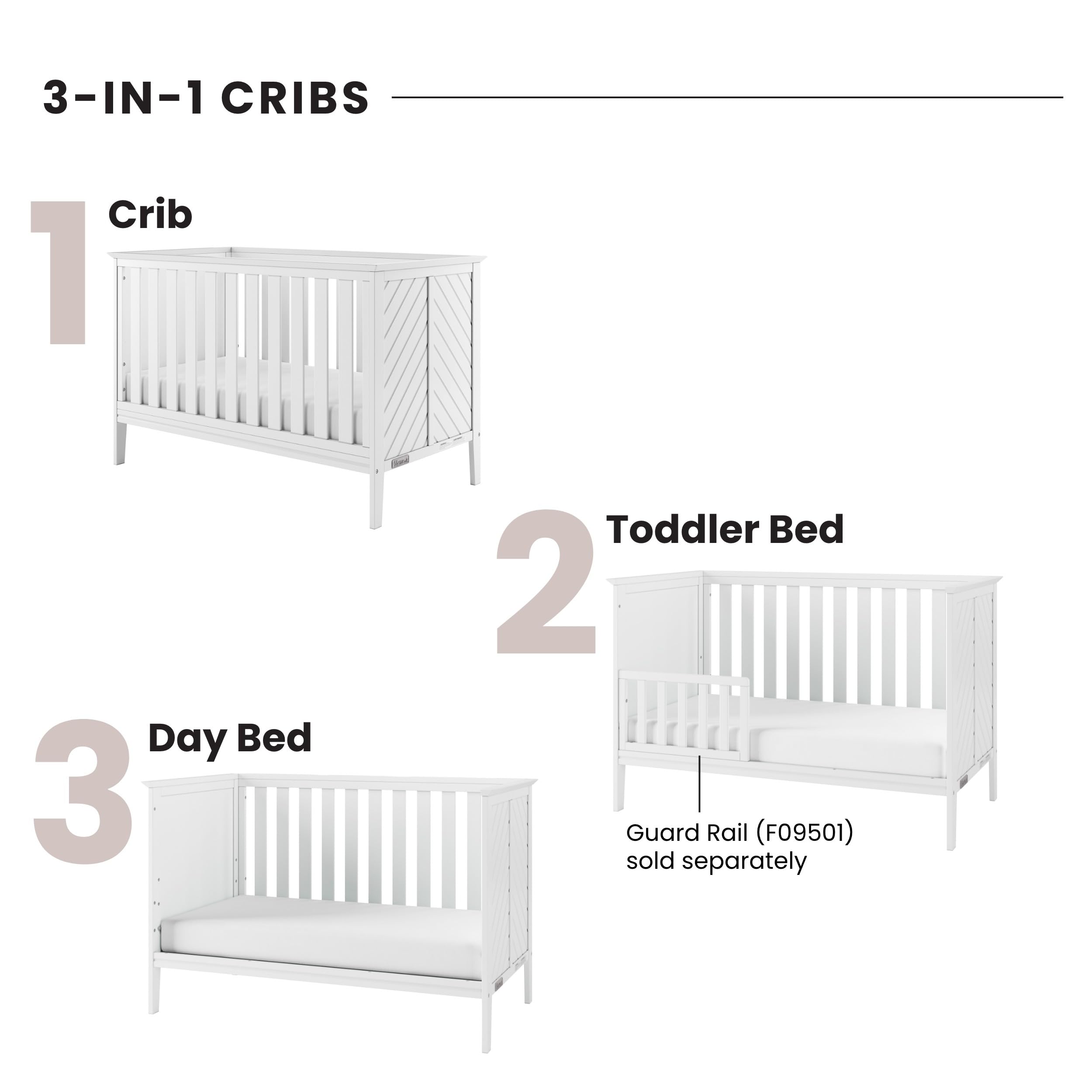 Atwood 3-in-1 Convertible Crib and Dresser Set