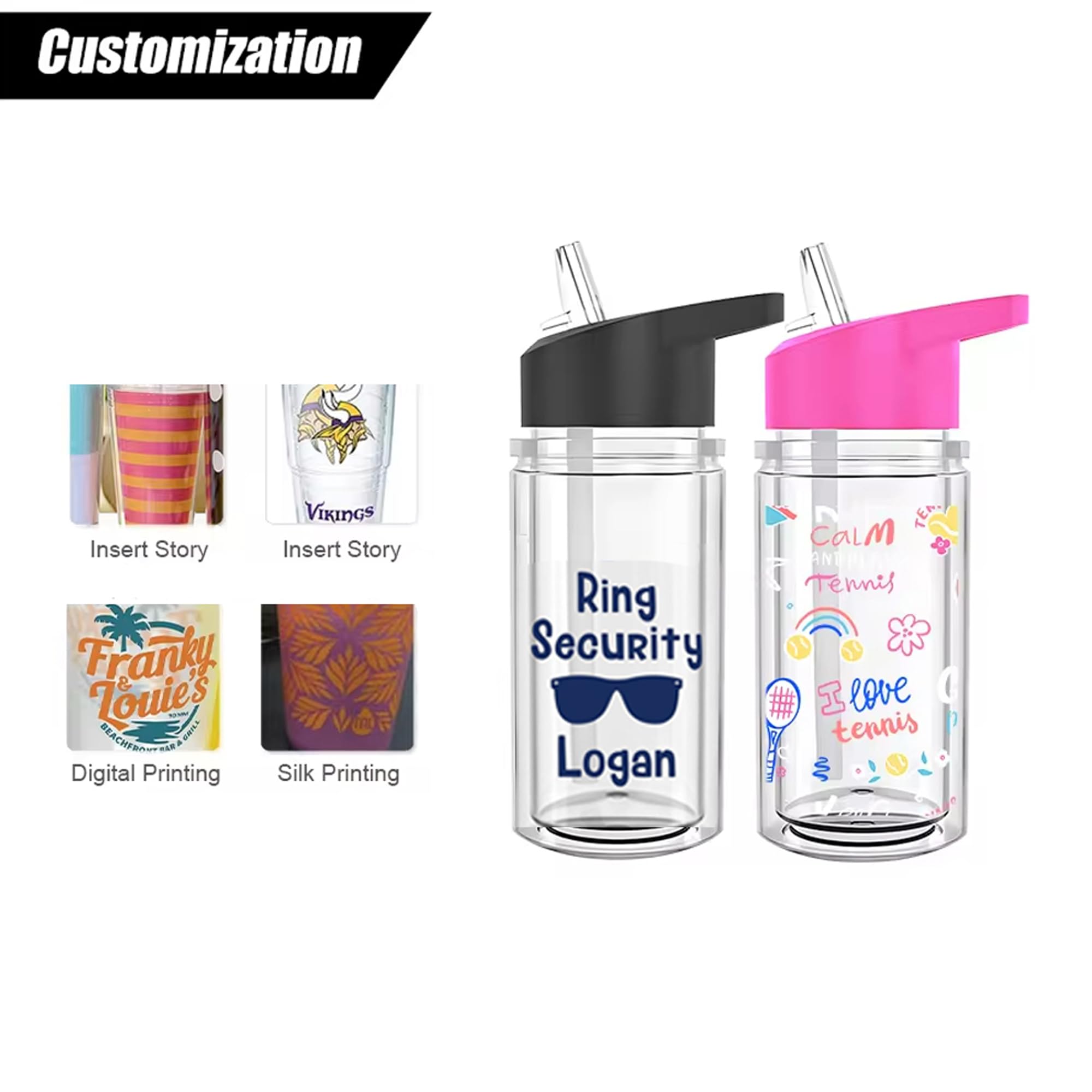 oz Plastic Snow Globe Cups, Double Wall Acrylic Snowglobe