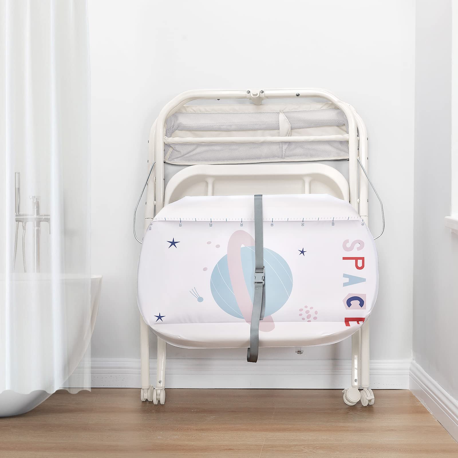 Baby Changing Table with Bathtub, Foldable and Portable Changing